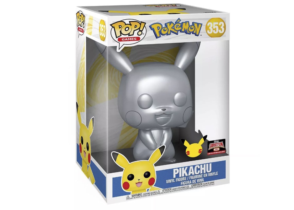 Pokemon Funko POP Games 353 Pikachu Silver PROTECTOR 